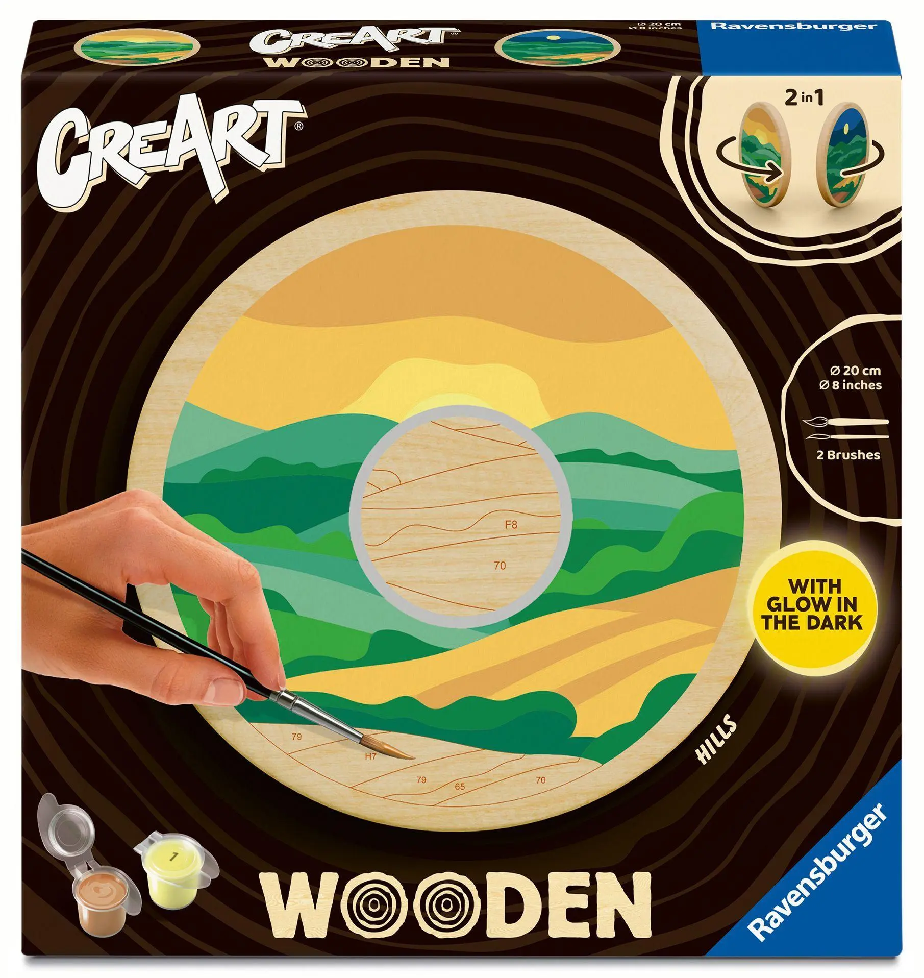 Cover: 4005556259250 | CreArt, Malen nach Zahlen Wooden - Hills | Spiel | CreArt | Deutsch