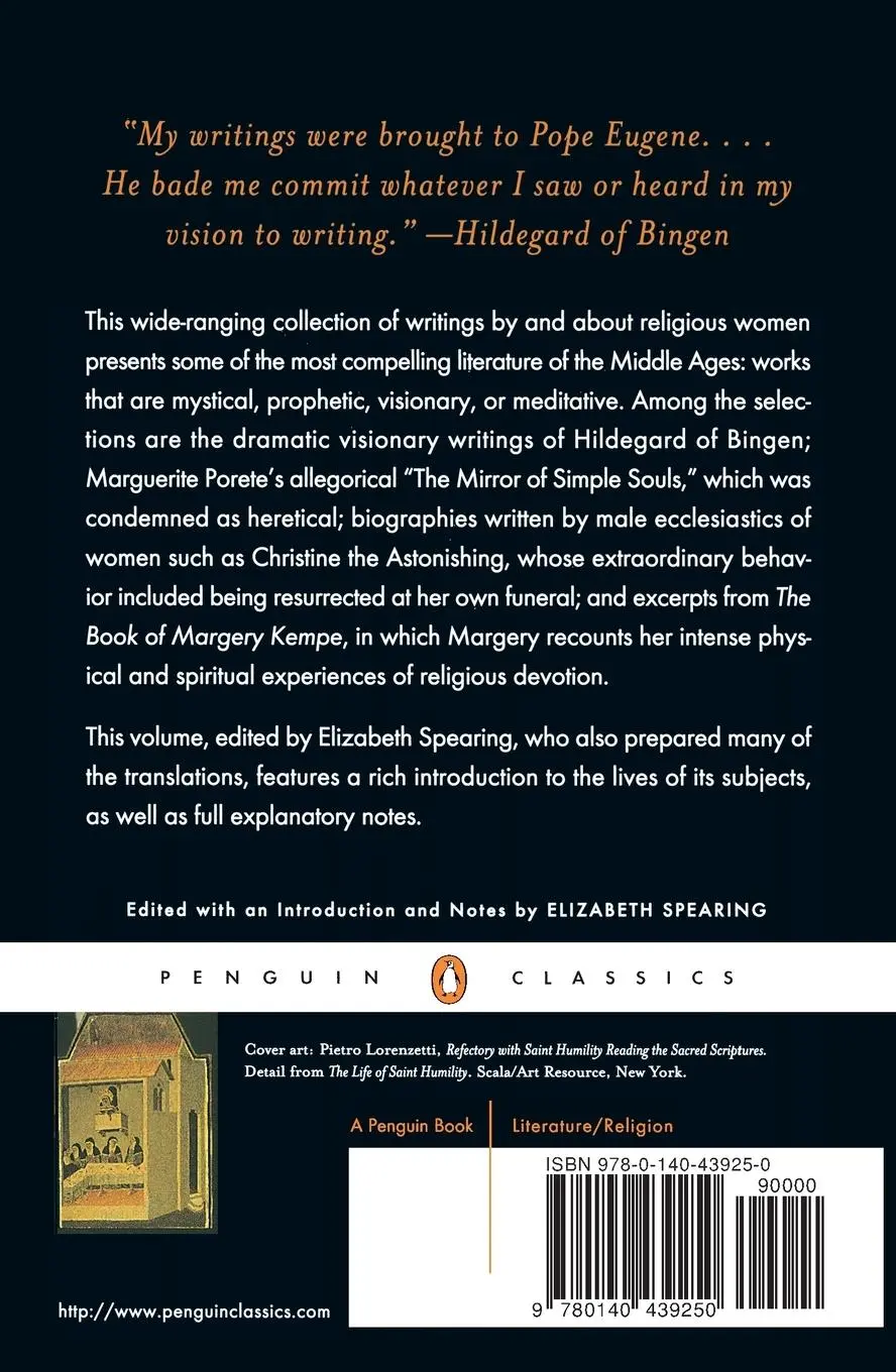 Rückseite: 9780140439250 | Medieval Writings on Female Spirituality | Various | Taschenbuch