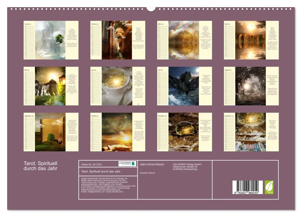 Bild: 9783457969250 | Tarot. Spirituell durch das Jahr (hochwertiger Premium Wandkalender...