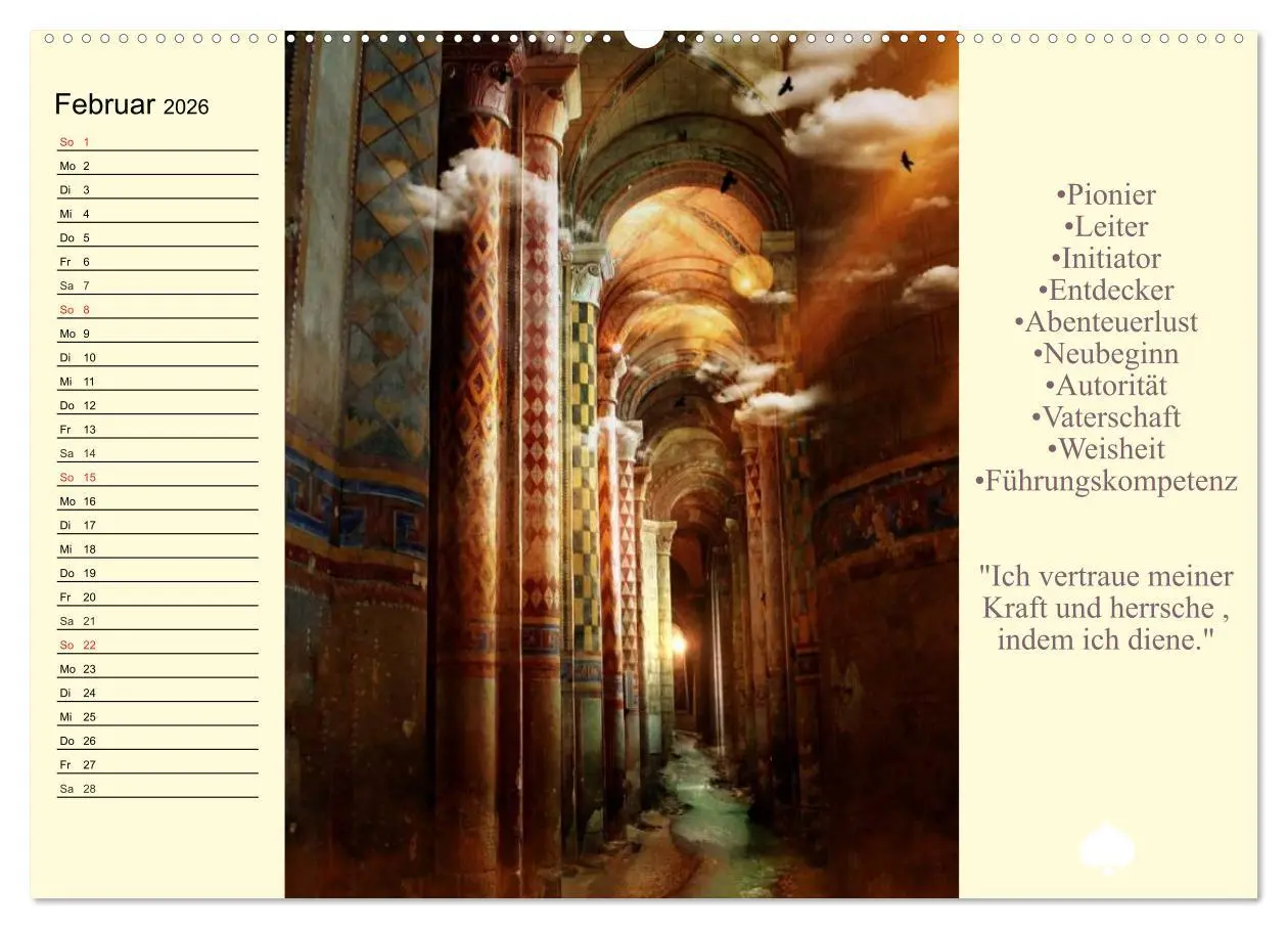 Bild: 9783457969250 | Tarot. Spirituell durch das Jahr (hochwertiger Premium Wandkalender...