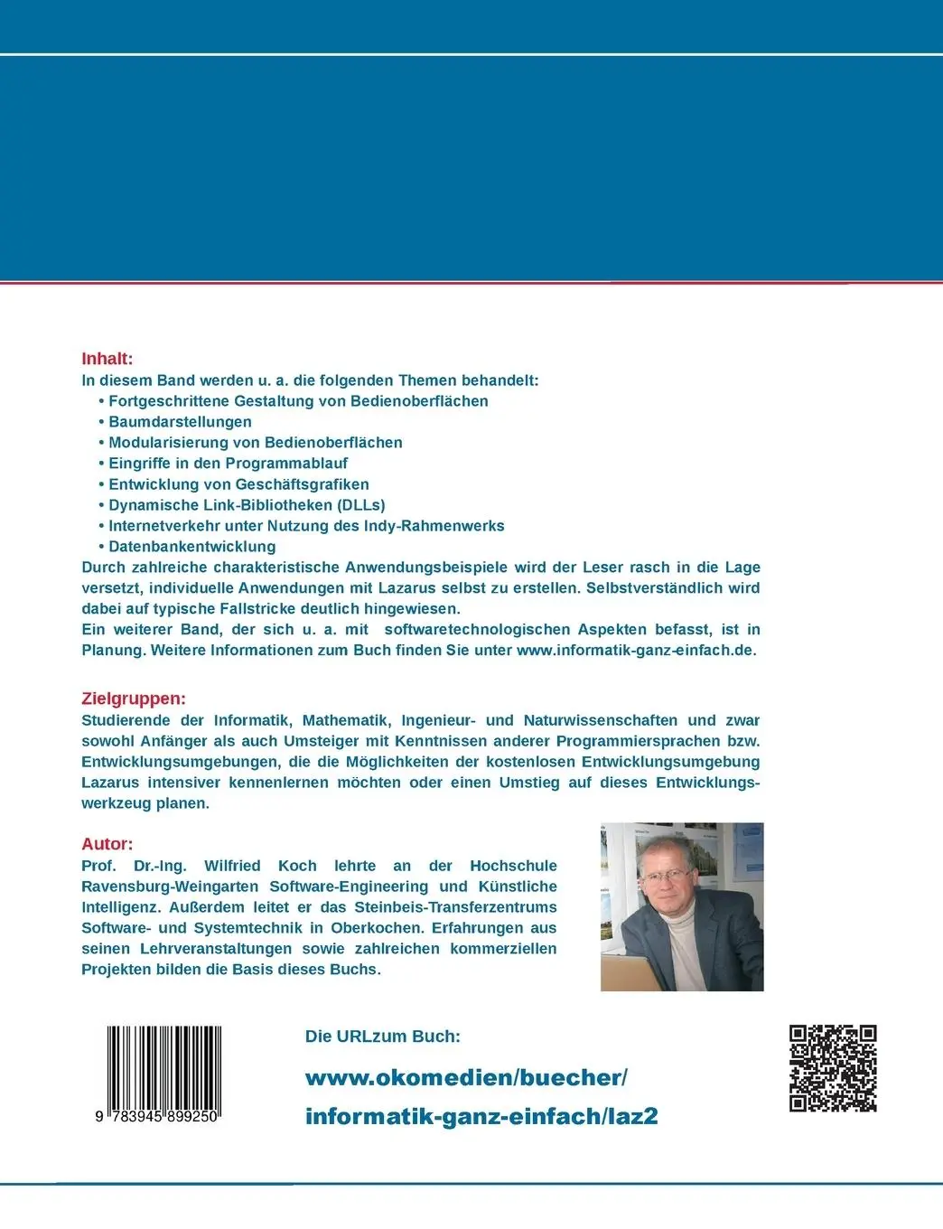 Rückseite: 9783945899250 | Professionelles Programmieren von Anfang an (Teil 2) | Wilfried Koch