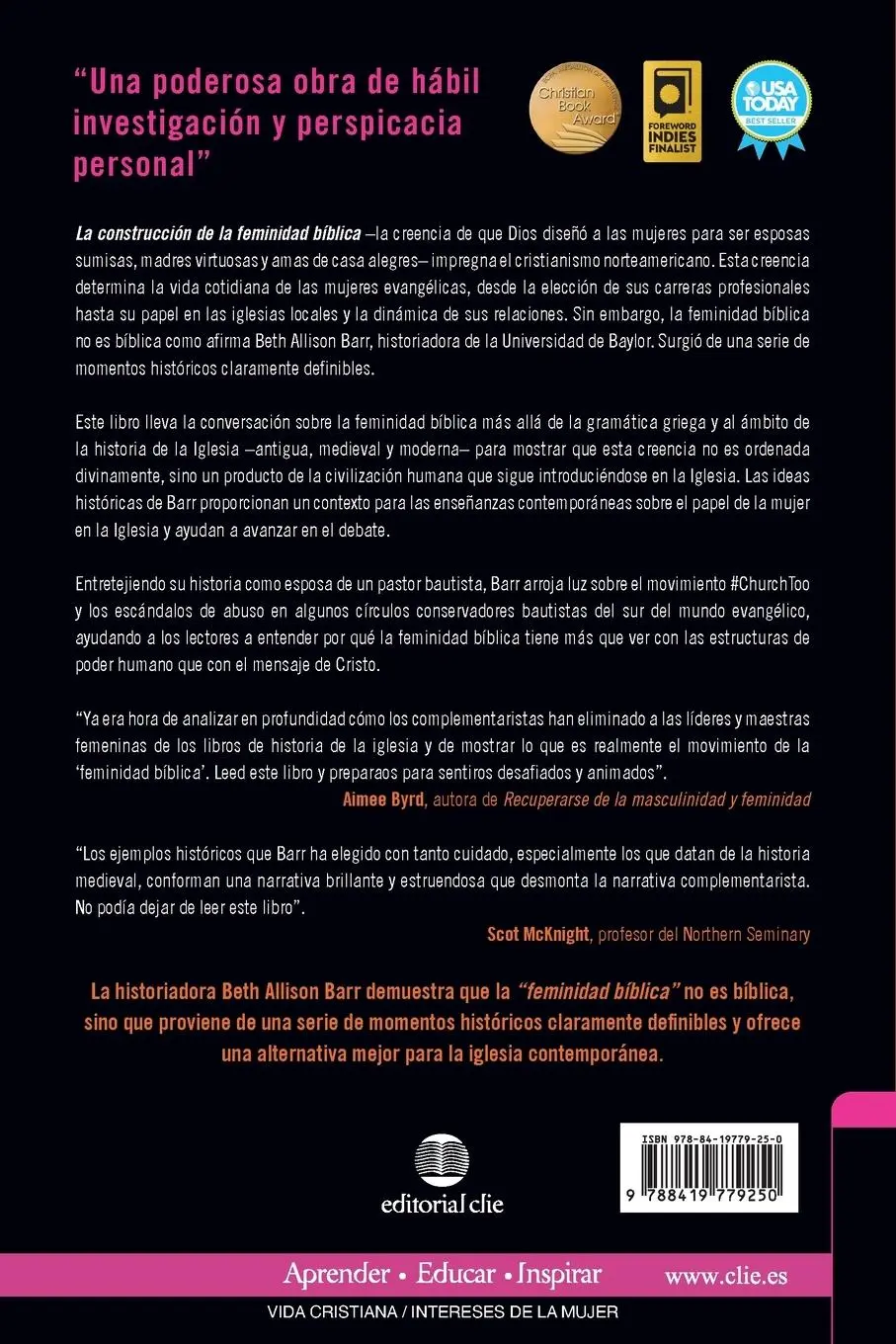 Rückseite: 9788419779250 | La construcción de la feminidad bíblica | Beth Allison Barr | Buch