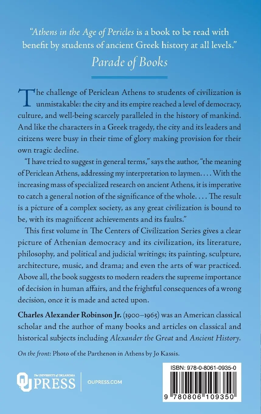 Rückseite: 9780806109350 | Athens in the Age of Pericles | Charles A. Robinson | Taschenbuch