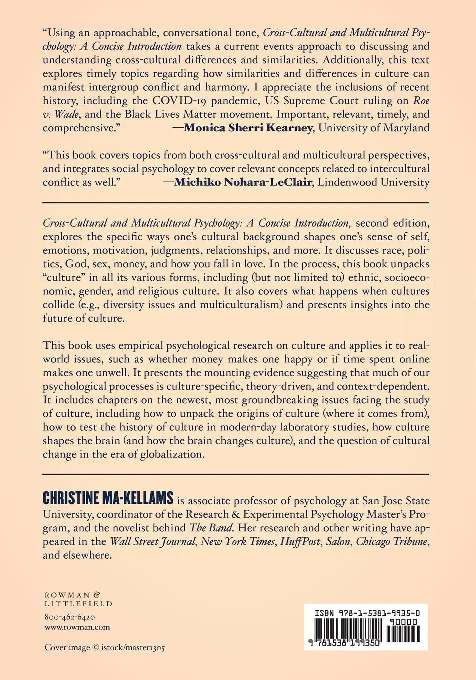 Rückseite: 9781538199350 | Cross-Cultural and Multicultural Psychology | A Concise Introduction