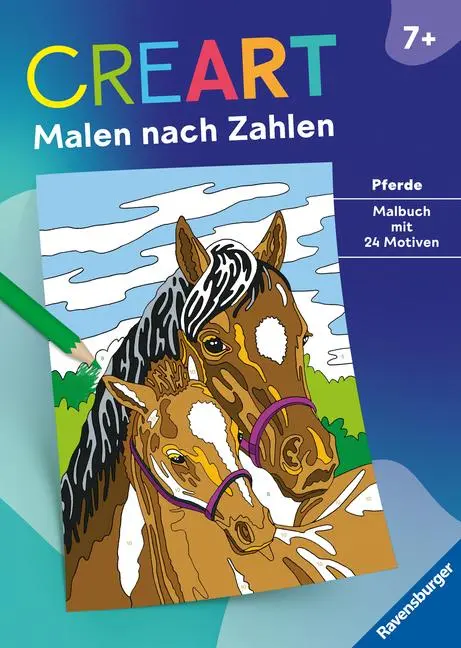 Cover: 9783473489350 | CreArt Malen nach Zahlen ab 7: Pferde | Maja Wagner | Taschenbuch