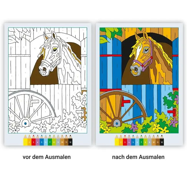 Bild: 9783473489350 | CreArt Malen nach Zahlen ab 7: Pferde | Maja Wagner | Taschenbuch