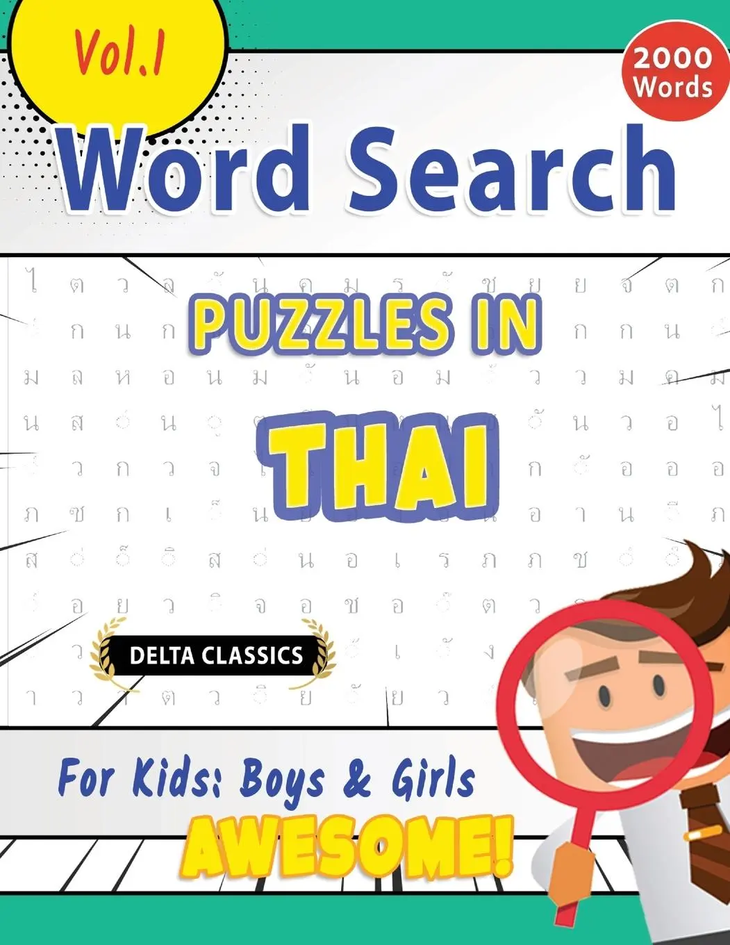 Cover: 9798896709350 | WORD SEARCH PUZZLES IN THAI FOR KIDS | Delta Classics | Taschenbuch