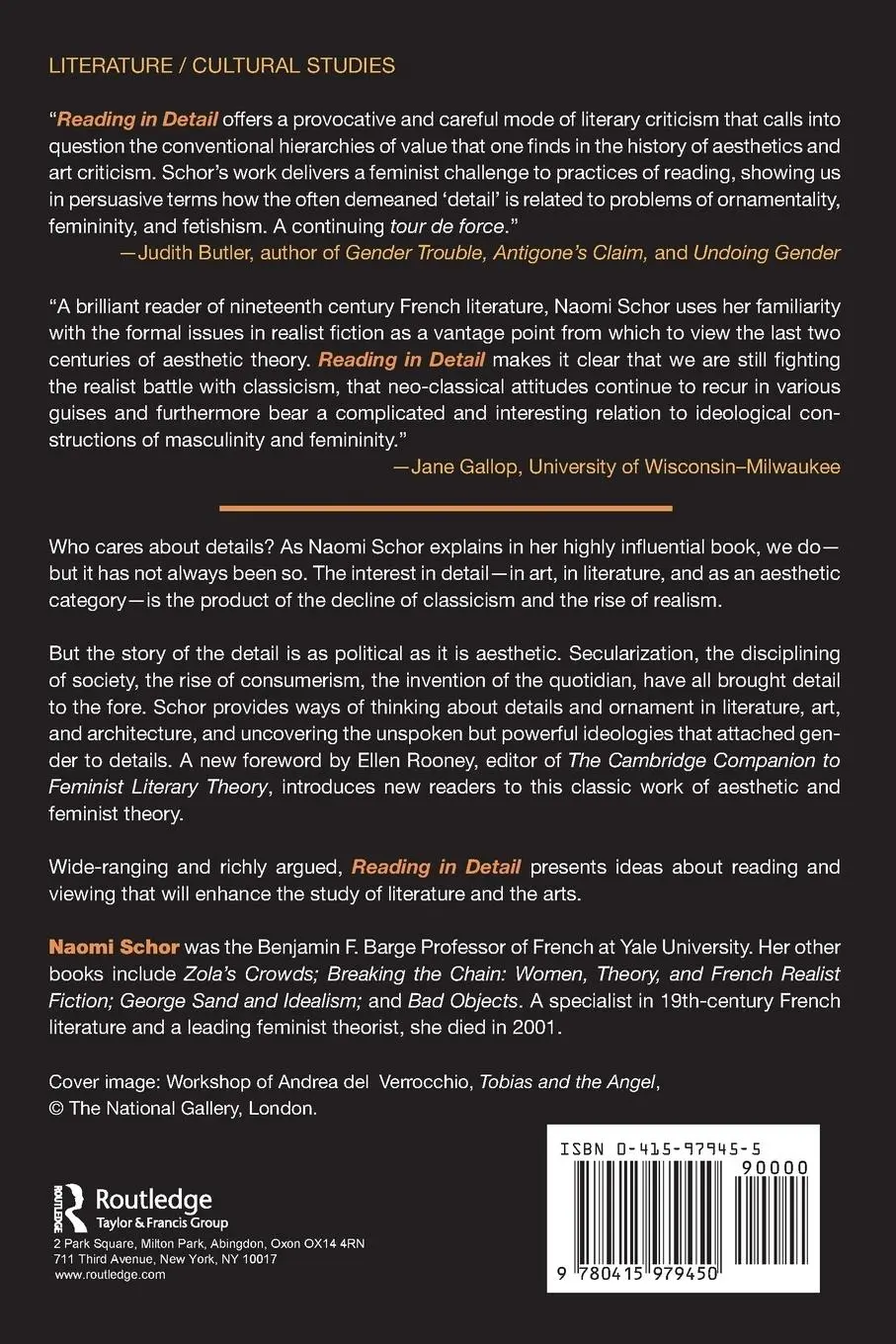 Rückseite: 9780415979450 | Reading in Detail | Aesthetics and the Feminine | Naomi Schor | Buch