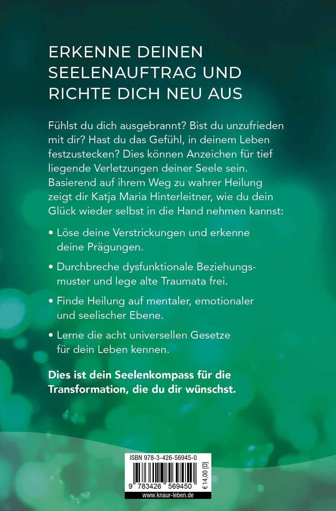 Rückseite: 9783426569450 | Du bist nicht deine Wunde | Wie Heilung gelingt | Hinterleitner | Buch