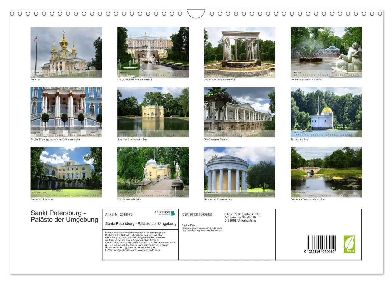 Bild: 9783516039450 | Sankt Petersburg - Paläste der Umgebung (Wandkalender 2026 DIN A3...