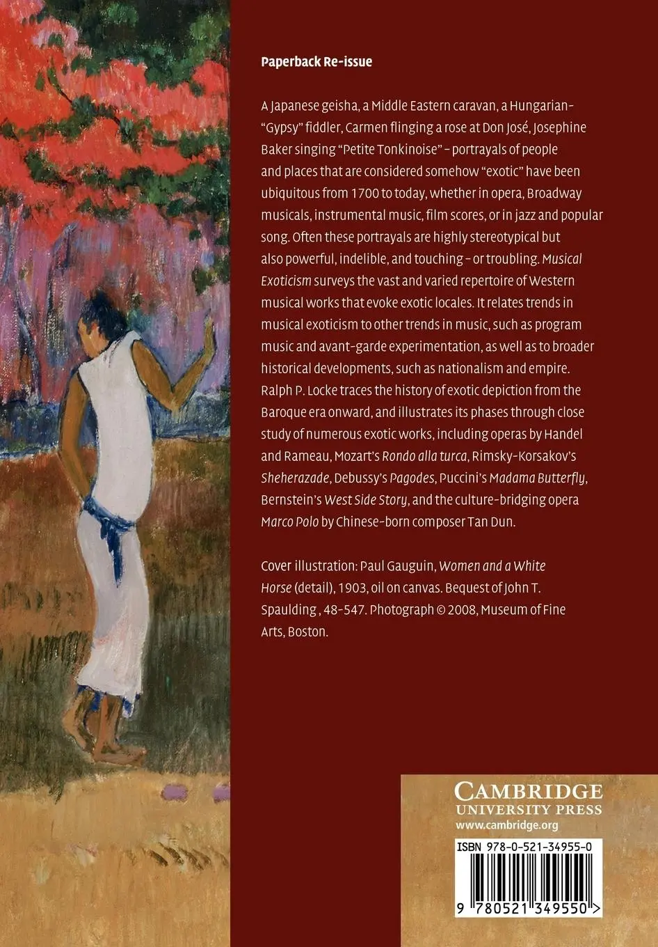 Rückseite: 9780521349550 | Musical Exoticism | Images and Reflections | Ralph P. Locke | Buch