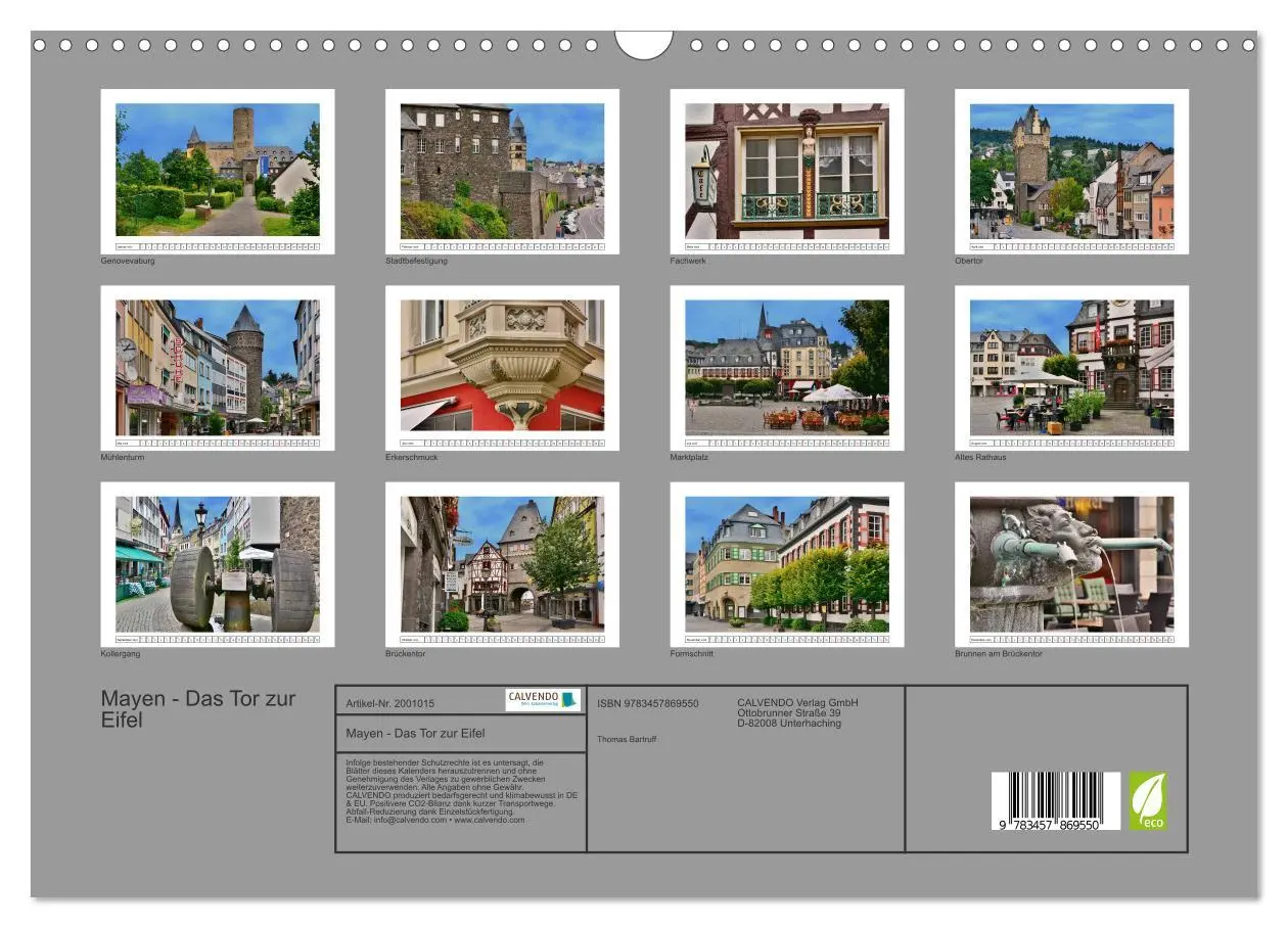Bild: 9783457869550 | Mayen - Das Tor zur Eifel (Wandkalender 2026 DIN A3 quer), CALVENDO...