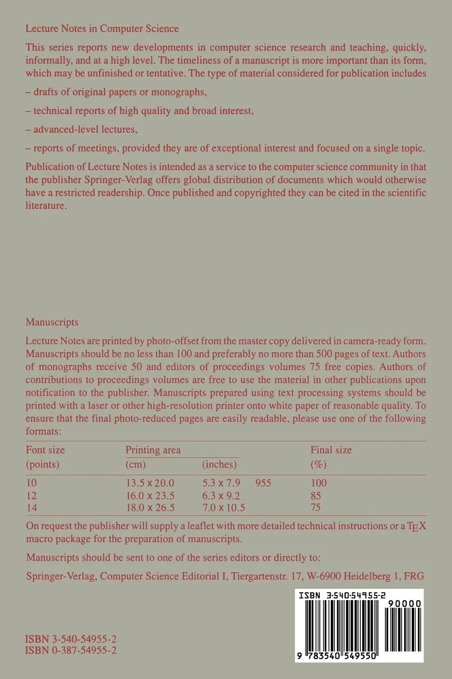 Rückseite: 9783540549550 | Fundamental Algorithms for Permutation Groups | Gregory Butler | Buch