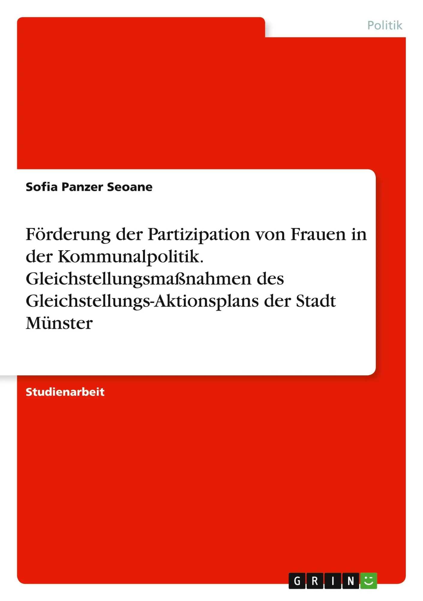 Cover: 9783346809650 | Förderung der Partizipation von Frauen in der Kommunalpolitik....