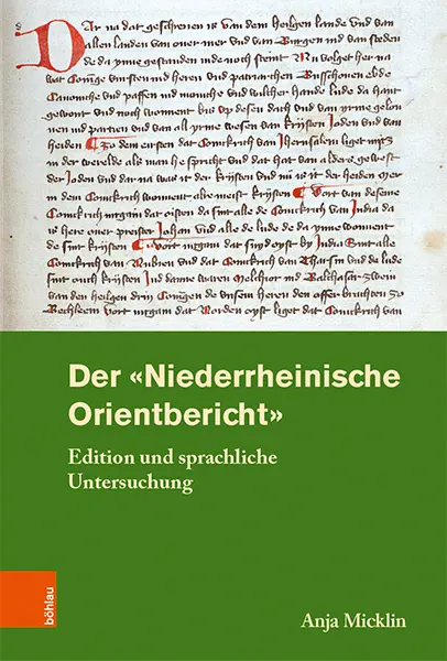 Cover: 9783412519650 | Der »Niederrheinische Orientbericht« | Anja Micklin | Buch | 489 S.