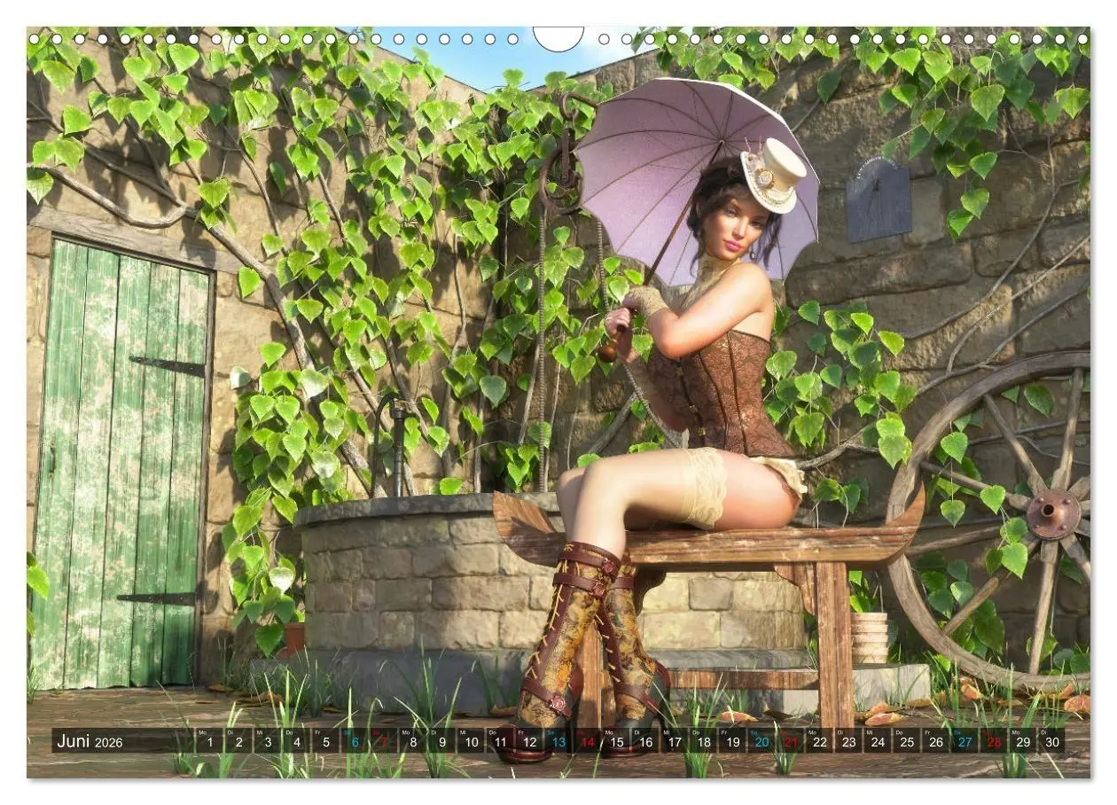Bild: 9783457619650 | Steampunk Ladys Pin Up (Wandkalender 2026 DIN A3 quer), CALVENDO...