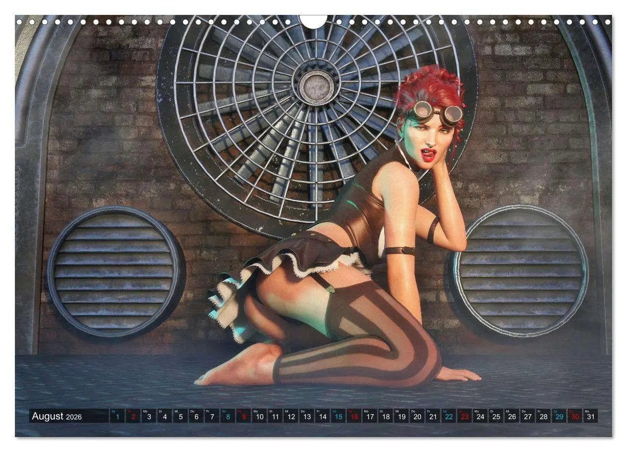 Bild: 9783457619650 | Steampunk Ladys Pin Up (Wandkalender 2026 DIN A3 quer), CALVENDO...
