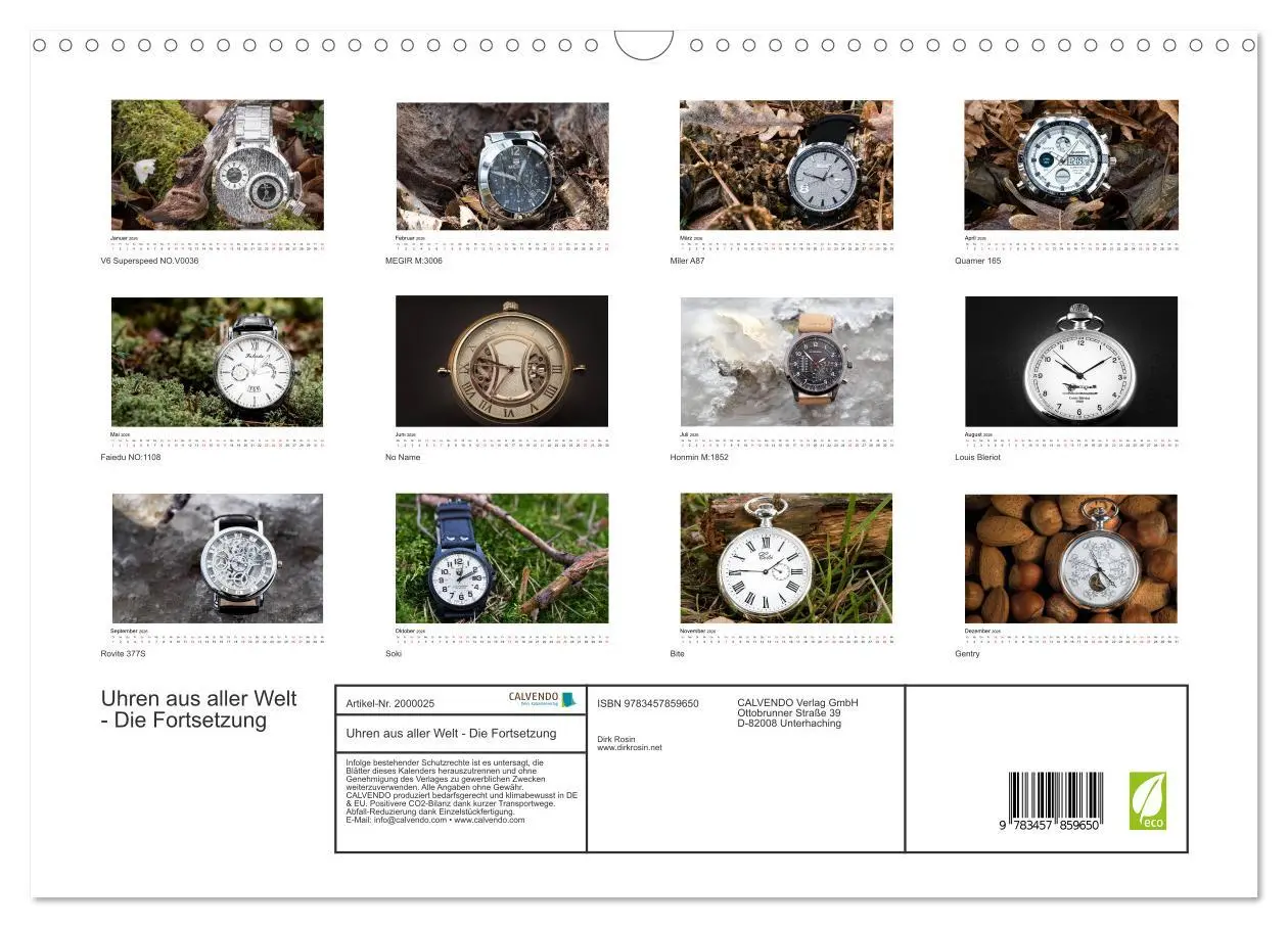 Bild: 9783457859650 | Uhren aus aller Welt - Die Fortsetzung (Wandkalender 2026 DIN A3...