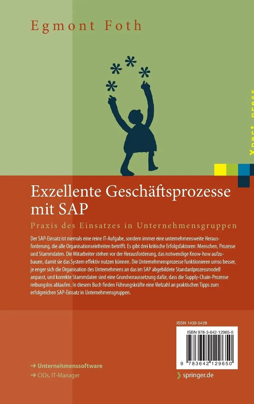 Rückseite: 9783642129650 | Exzellente Geschäftsprozesse mit SAP | Egmont Foth | Buch | xviii