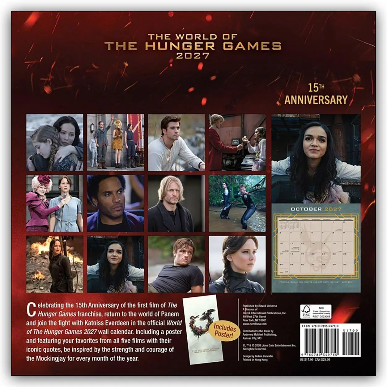 Rückseite: 9780789349750 | The World of Hunger Games - Die Tribute von Panem 2027 - Wandkalender