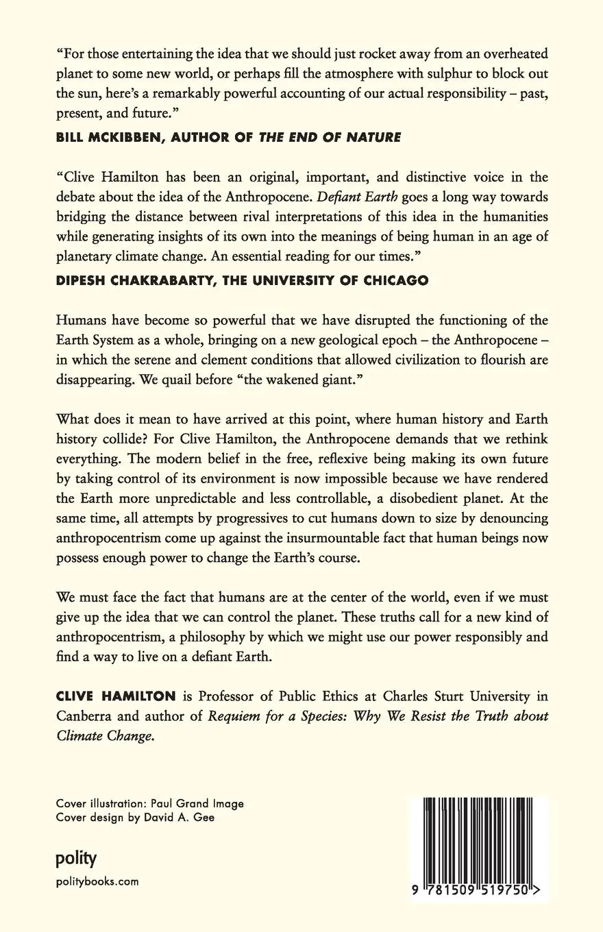 Rückseite: 9781509519750 | Defiant Earth | The Fate of Humans in the Anthropocene | Hamilton