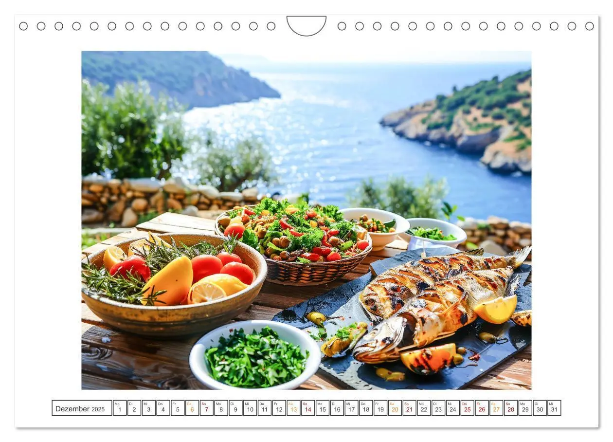 Bild: 9783383809750 | Mediterrane Küche (Wandkalender 2025 DIN A4 quer), CALVENDO...