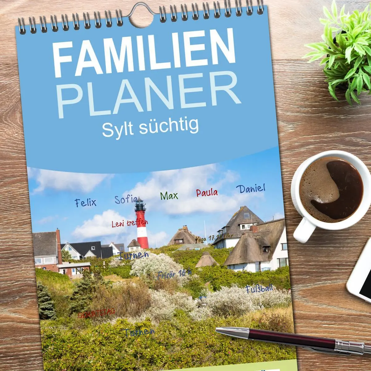 Bild: 9783516489750 | Familienplaner 2026 - Sylt süchtig mit 5 Spalten (Wandkalender, 21...