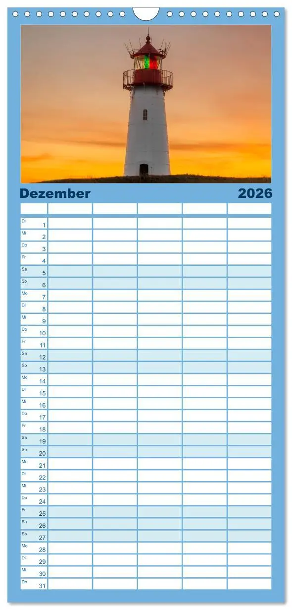 Bild: 9783516489750 | Familienplaner 2026 - Sylt süchtig mit 5 Spalten (Wandkalender, 21...