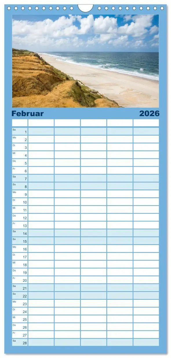 Bild: 9783516489750 | Familienplaner 2026 - Sylt süchtig mit 5 Spalten (Wandkalender, 21...