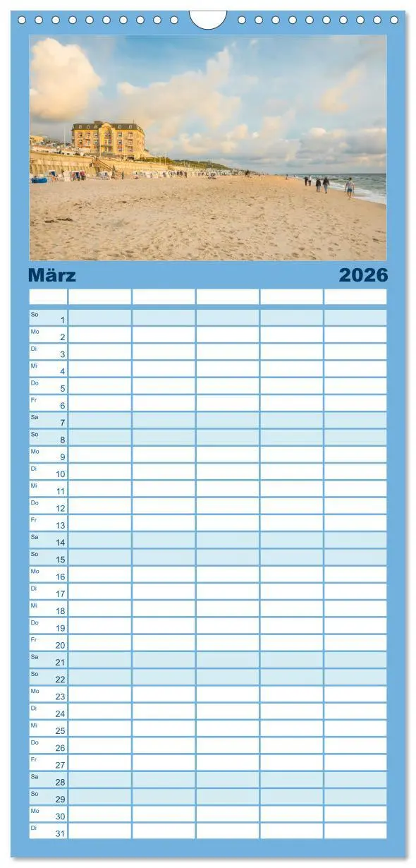 Bild: 9783516489750 | Familienplaner 2026 - Sylt süchtig mit 5 Spalten (Wandkalender, 21...