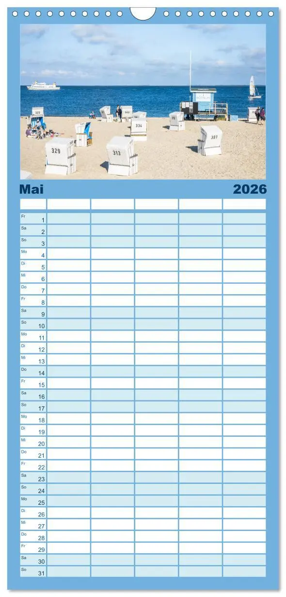 Bild: 9783516489750 | Familienplaner 2026 - Sylt süchtig mit 5 Spalten (Wandkalender, 21...