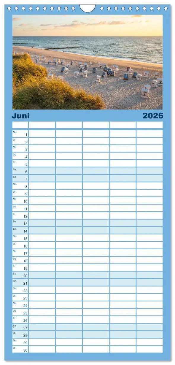 Bild: 9783516489750 | Familienplaner 2026 - Sylt süchtig mit 5 Spalten (Wandkalender, 21...