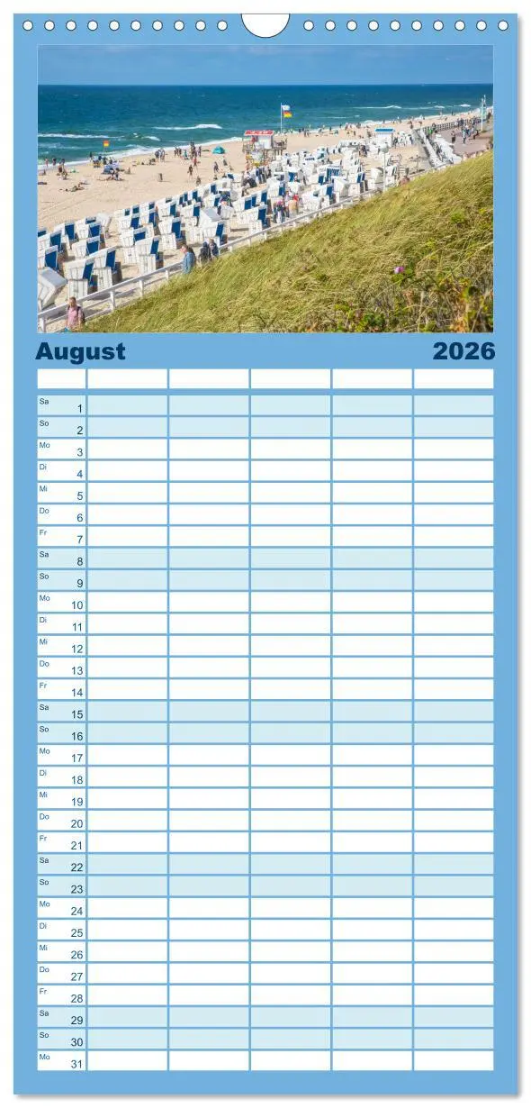 Bild: 9783516489750 | Familienplaner 2026 - Sylt süchtig mit 5 Spalten (Wandkalender, 21...