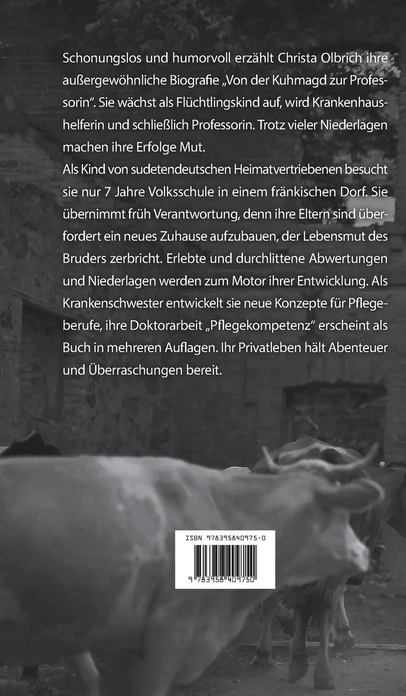 Rückseite: 9783958409750 | Von der Kuhmagd zur Professorin | Ein Leben voller Herausforderungen