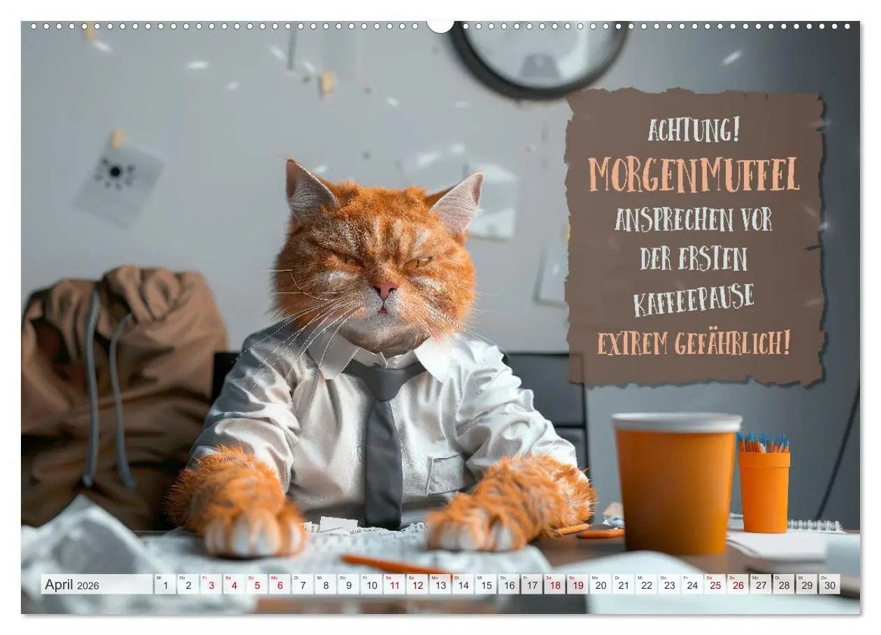 Bild: 9783457389850 | MORGENMUFFEL Mürrische Weisheiten (Wandkalender 2026 DIN A2 quer),...