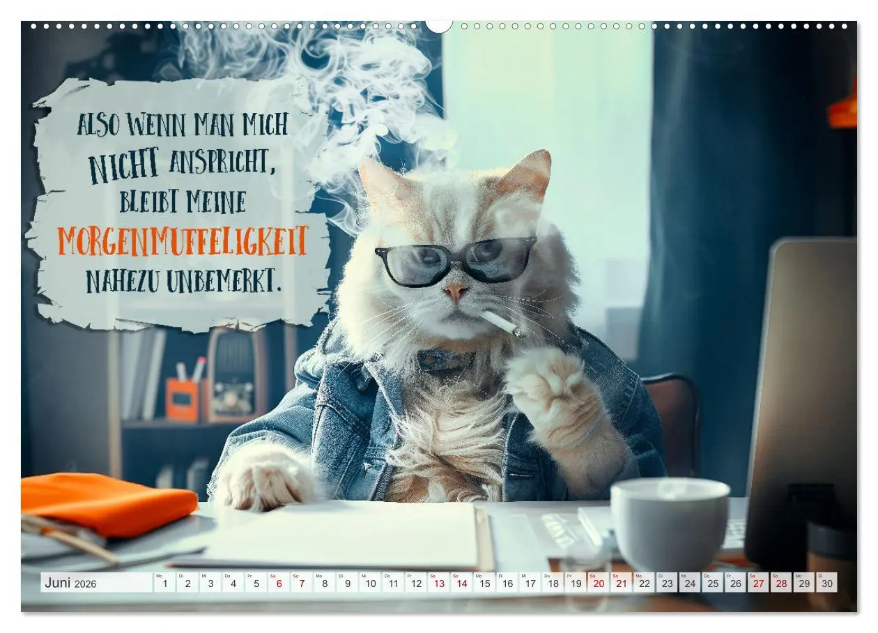 Bild: 9783457389850 | MORGENMUFFEL Mürrische Weisheiten (Wandkalender 2026 DIN A2 quer),...