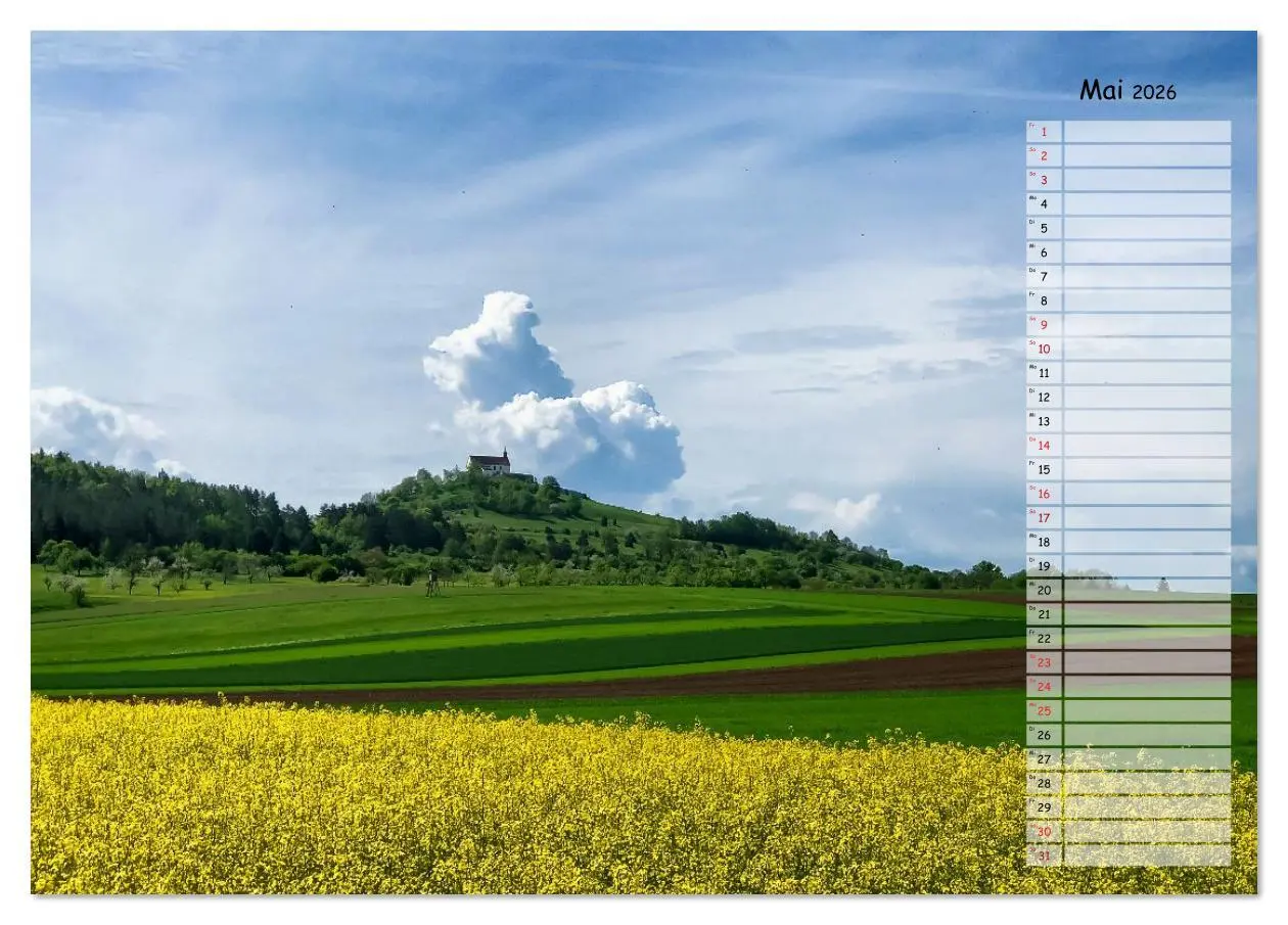Bild: 9783457699850 | Rund um die Wurmlinger Kapelle (Tischkalender 2026 DIN A5 quer),...