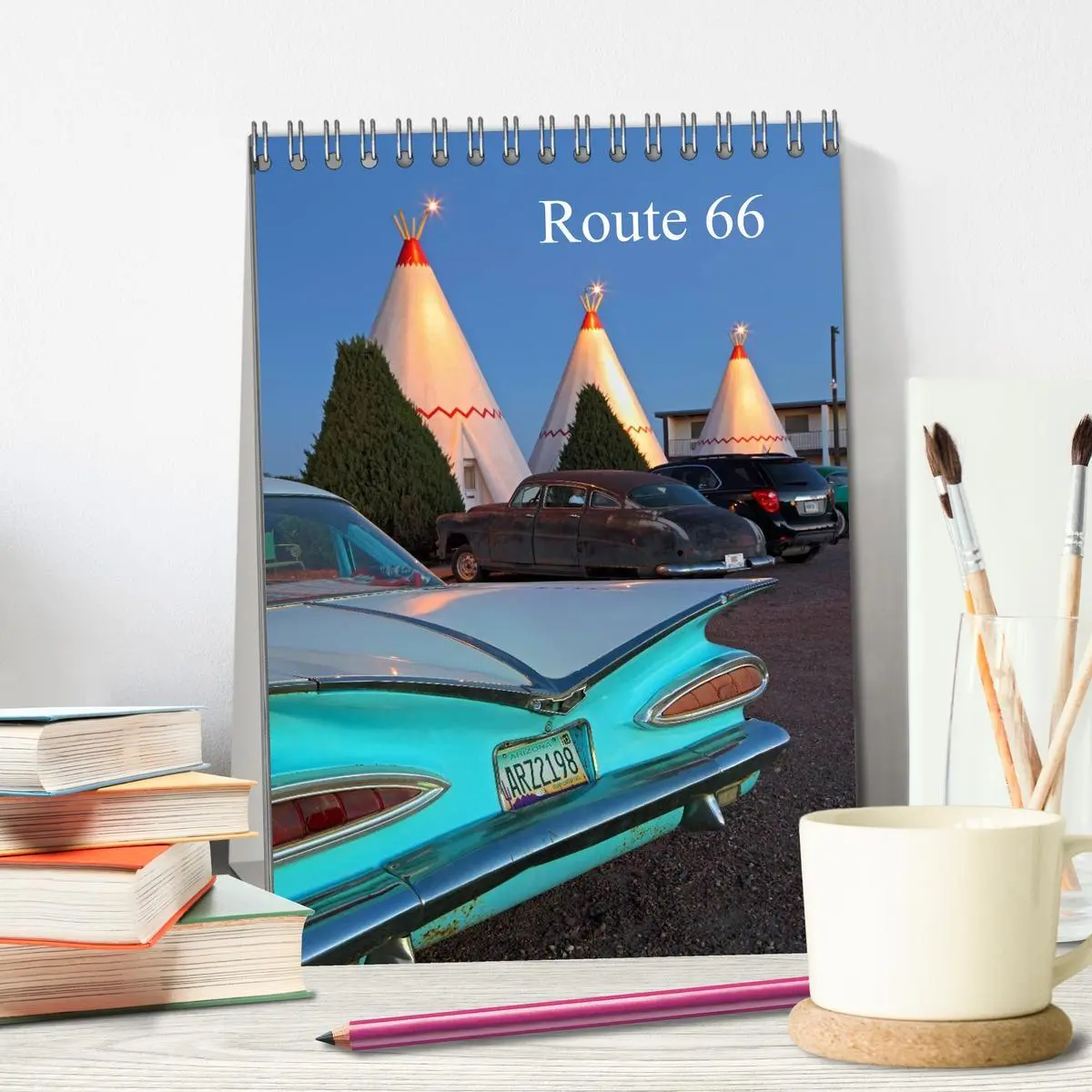Bild: 9783516479850 | Route 66 (Tischkalender 2026 DIN A5 hoch), CALVENDO Monatskalender