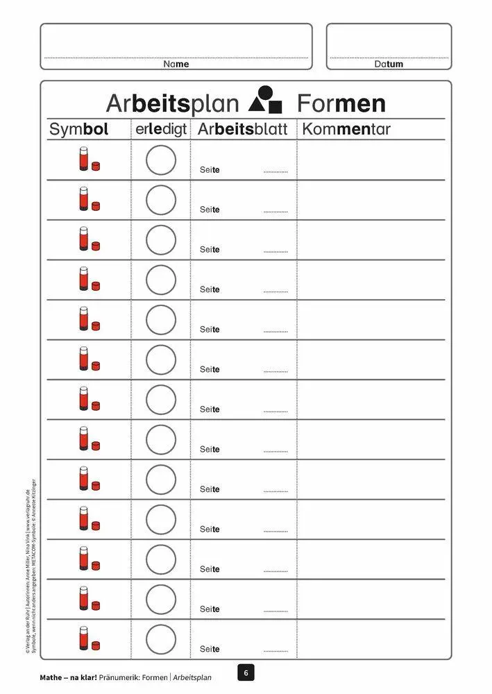 Bild: 9783834649850 | Mathe - na klar! Pränumerik: Formen | Nina Vink (u. a.) | Broschüre
