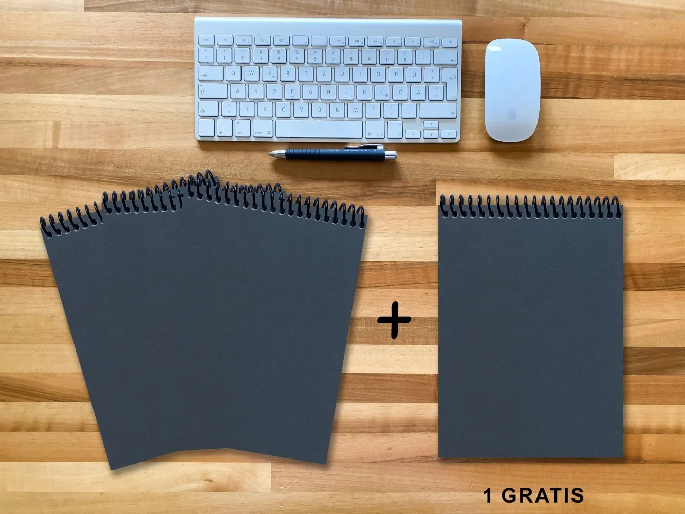 A 4 Notizblock - Set, 3+1 gratis, Luxury 80 Seiten BLAU NEW LAPISLAZULI GLITTER-OPTIK, punktiert 5x5mm