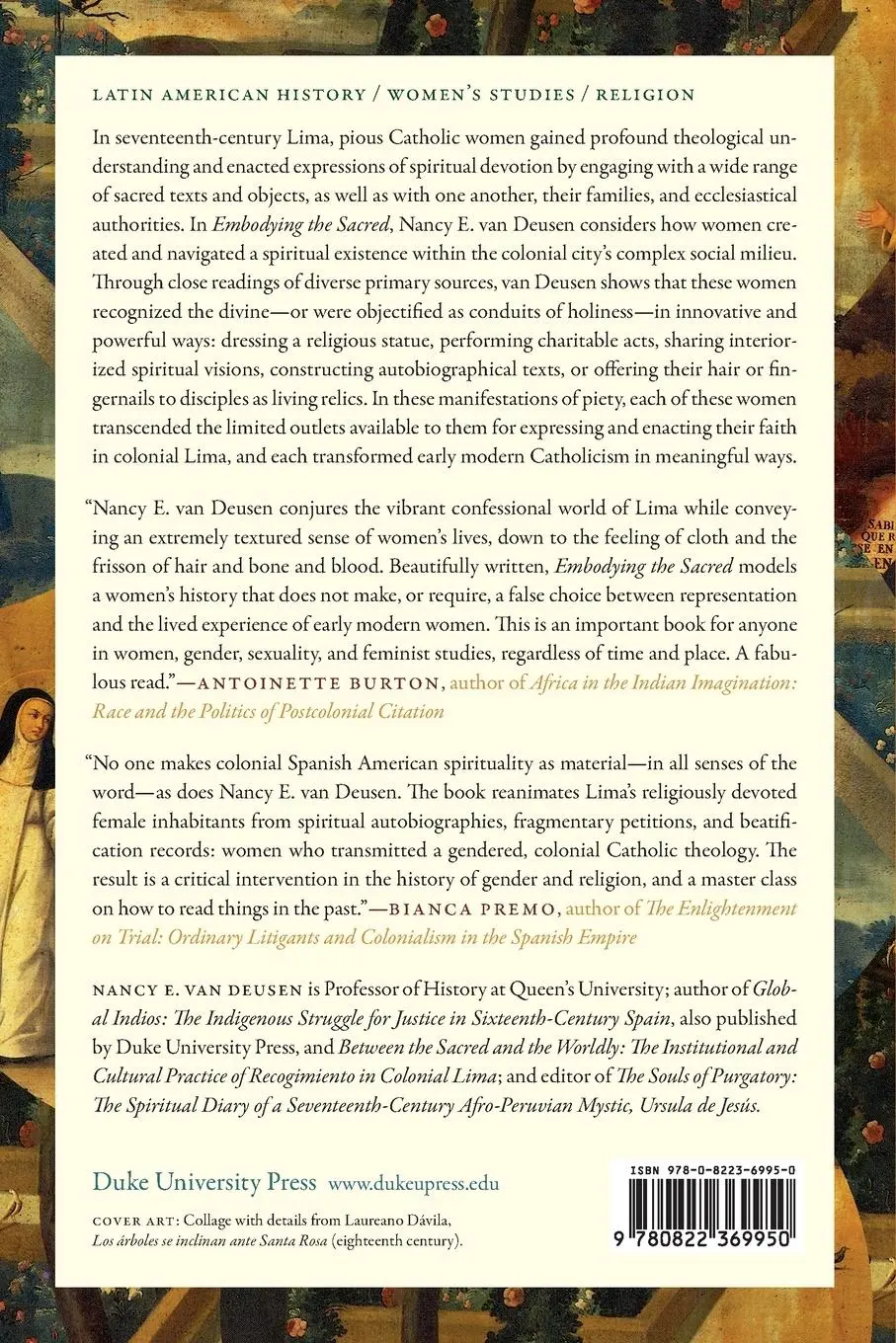Rückseite: 9780822369950 | Embodying the Sacred | Women Mystics in Seventeenth-Century Lima