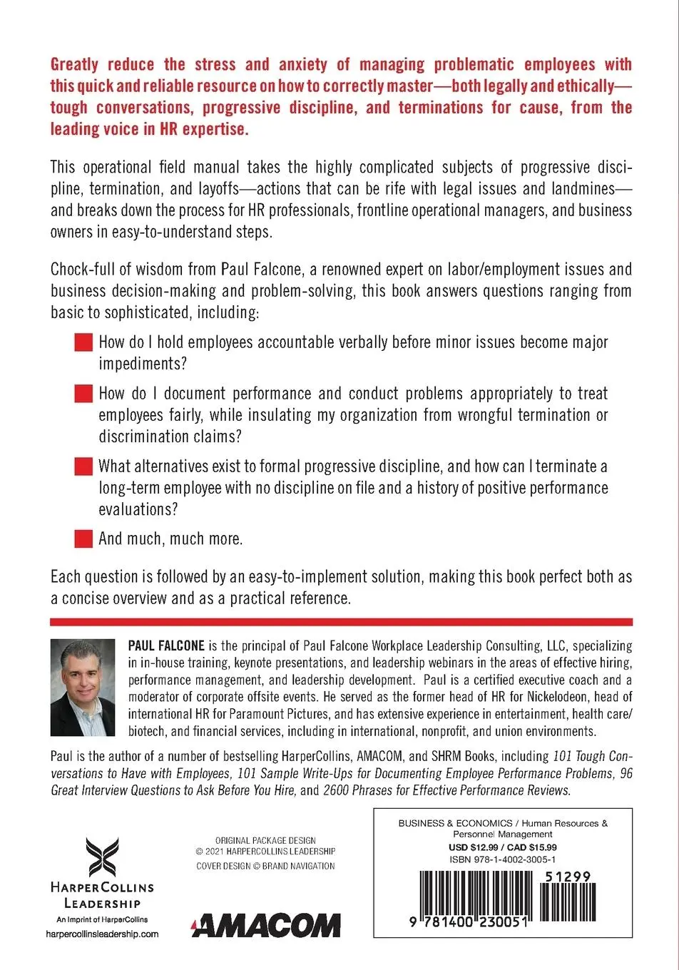 Rückseite: 9781400230051 | Leadership Defense | Paul Falcone | Taschenbuch | Englisch | 2022
