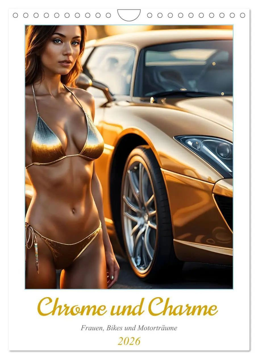 Cover: 9783457250051 | Chrome und Charme - Frauen, Bikes und Motorträume (Wandkalender...