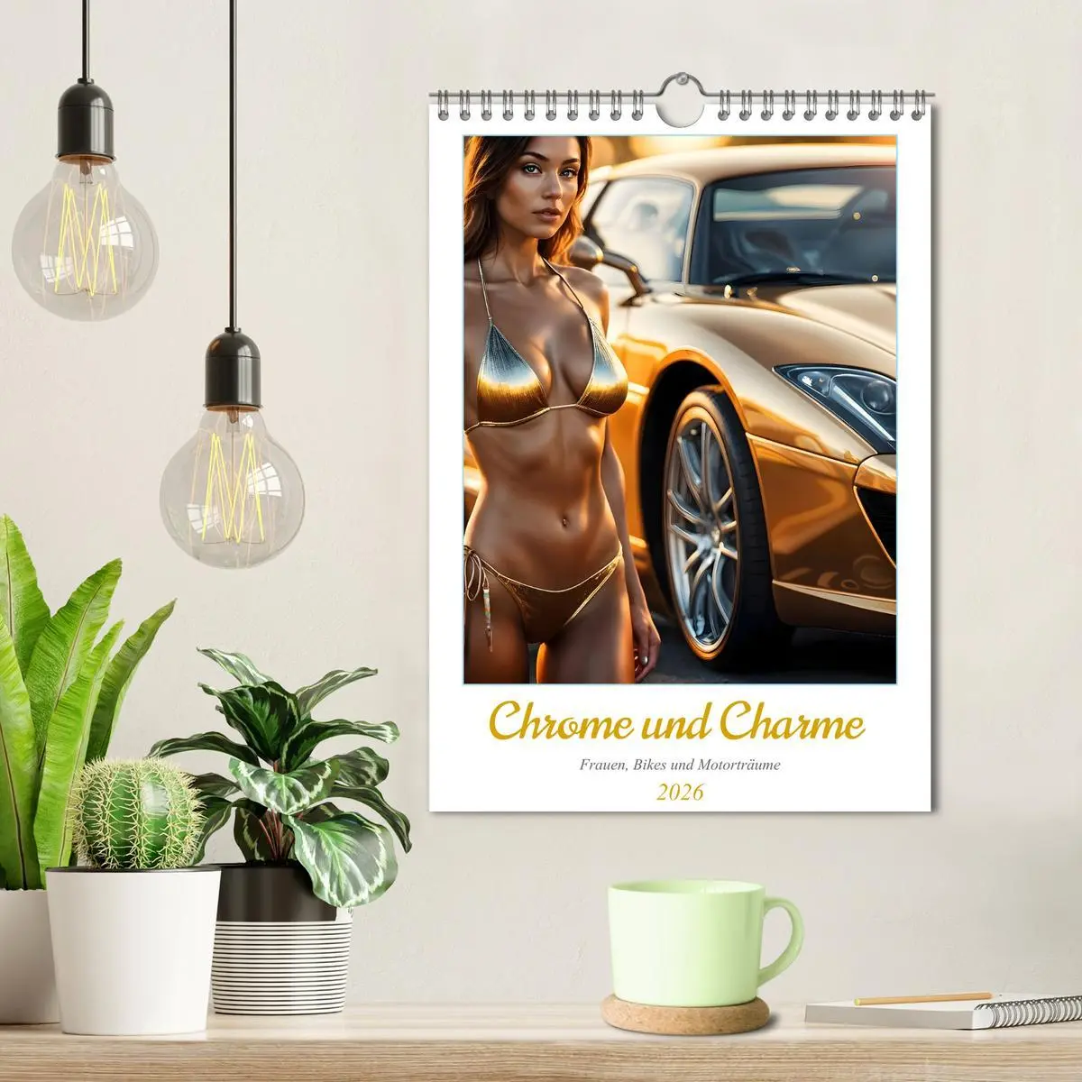 Bild: 9783457250051 | Chrome und Charme - Frauen, Bikes und Motorträume (Wandkalender...