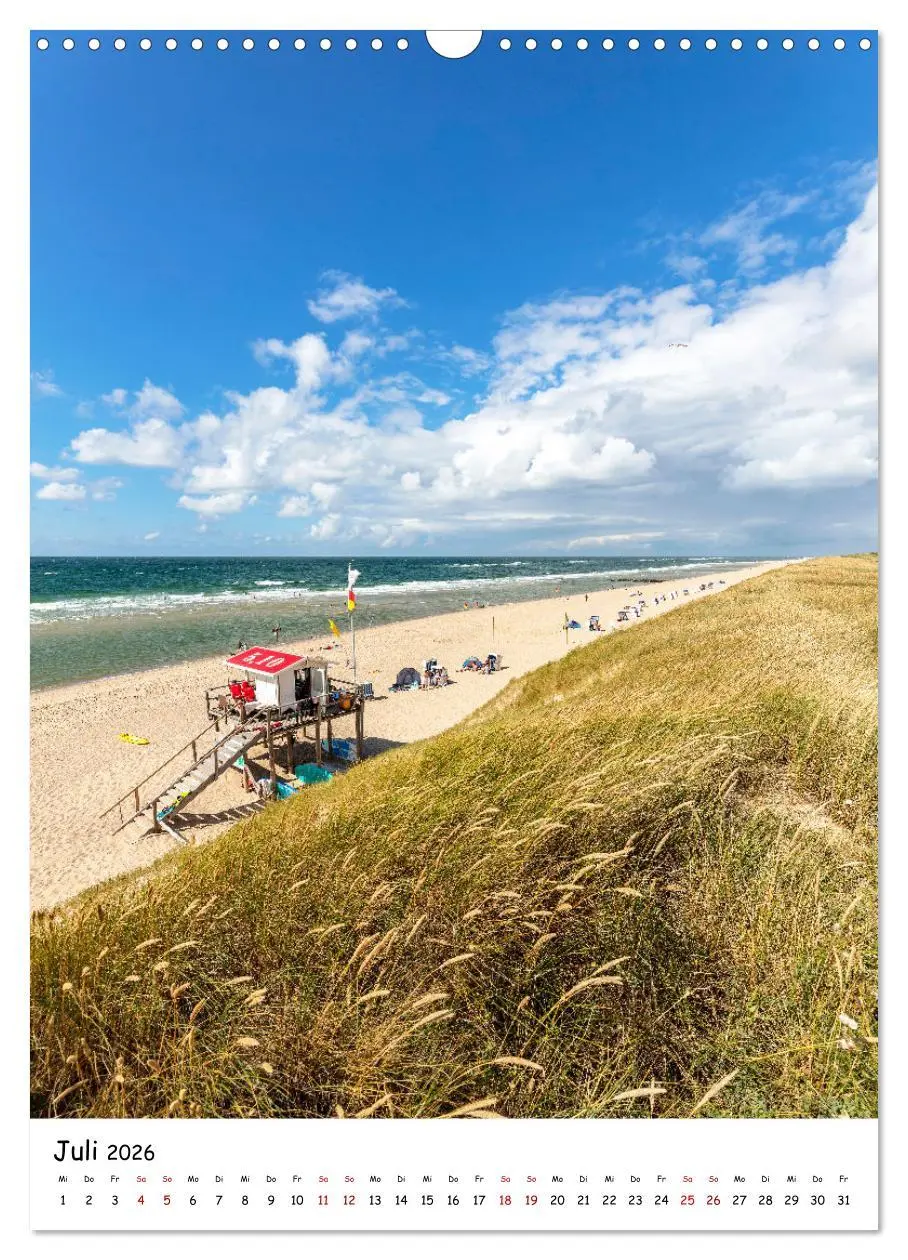 Bild: 9783516340051 | Bezauberndes Sylt (Wandkalender 2026 DIN A3 hoch), CALVENDO...