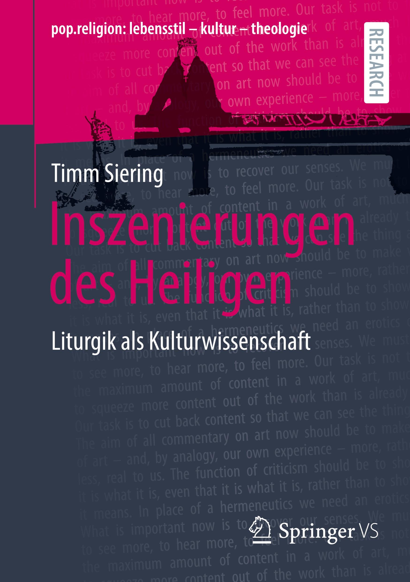 Cover: 9783658460051 | Inszenierungen des Heiligen | Liturgik als Kulturwissenschaft | Buch