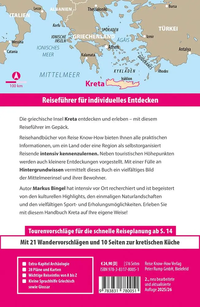 Bild: 9783831780051 | Reise Know-How Reiseführer Kreta | Mit 21 Wanderungen | Brinke (u. a.)