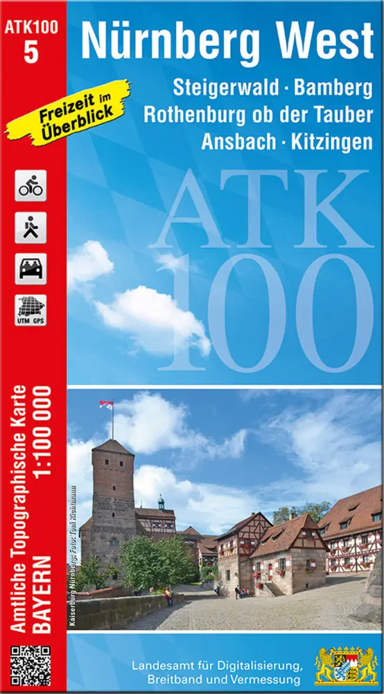 Cover: 9783987760051 | ATK100-5 Nürnberg West (Amtliche Topographische Karte 1:100000) | 2023