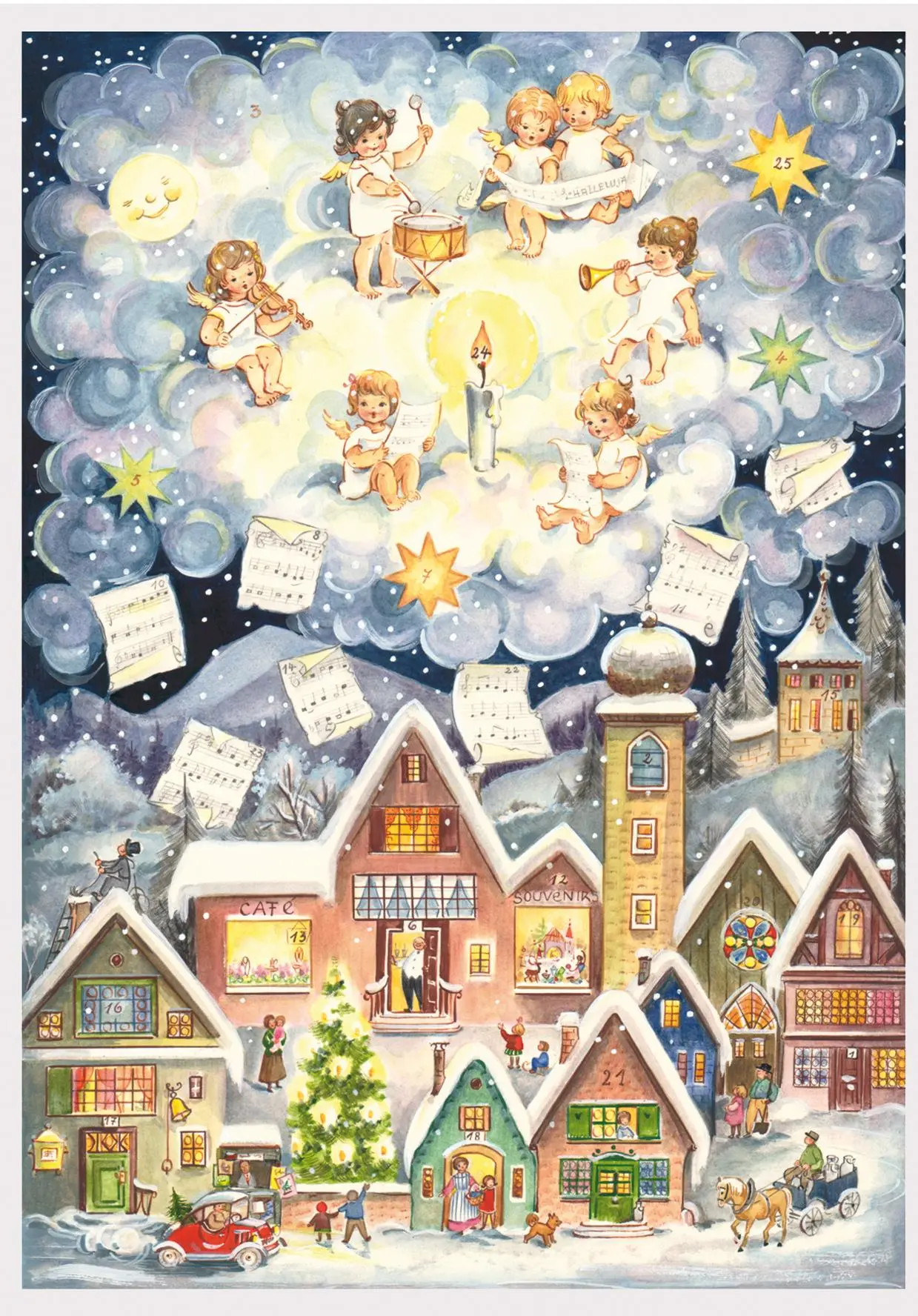 Cover: 4025985800151 | Adventskalender Nachdruck von 1952 "Engelskonzert" | E. Lörcher