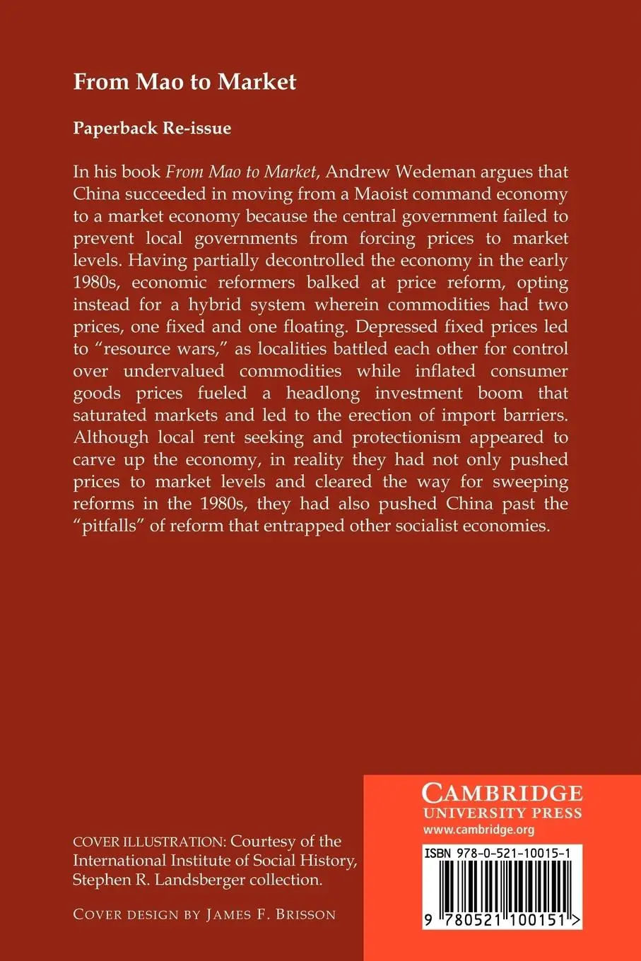 Rückseite: 9780521100151 | From Mao to Market | Andrew H. Wedeman | Taschenbuch | Englisch | 2008